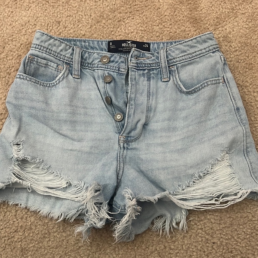 hollister ultra high rise mom shorts 3"